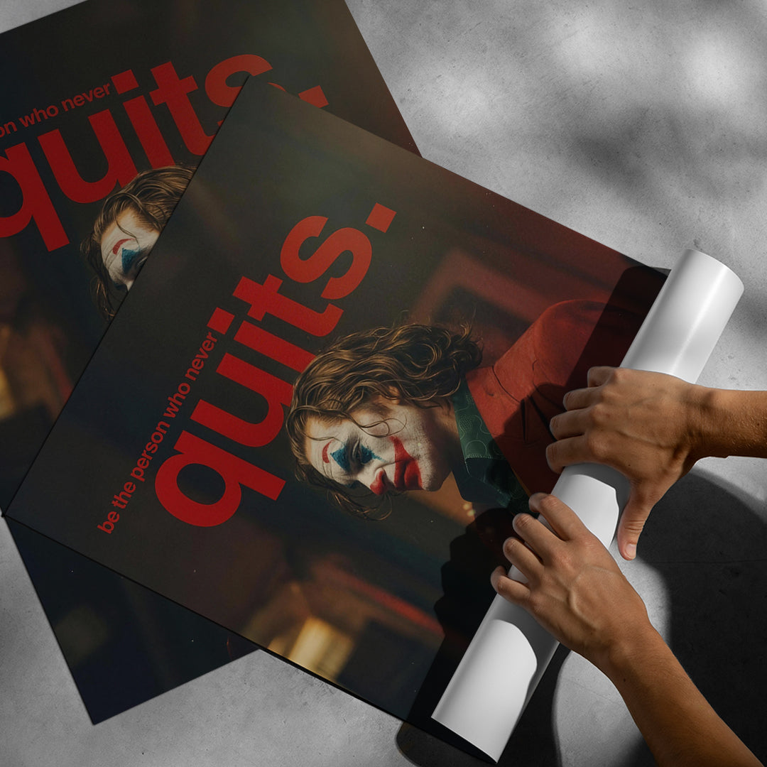 Aufgerolltes Poster Never Quit