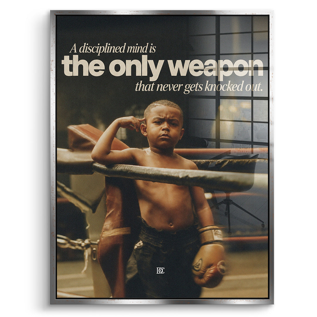 DOTCOMCANVAS Acrylglasbild The Only Weapon im silbernen Premium-Rahmen
