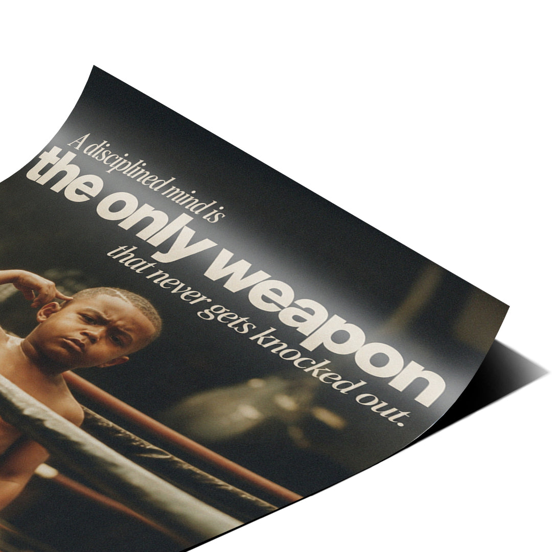 Eckdetail des Posters The Only Weapon, Nahaufnahme