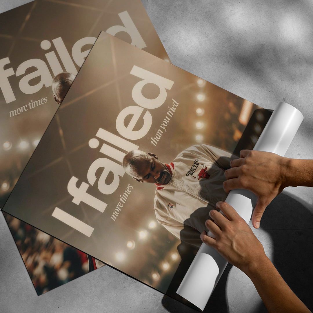 Aufgerolltes Poster I Failed More Than You Tried