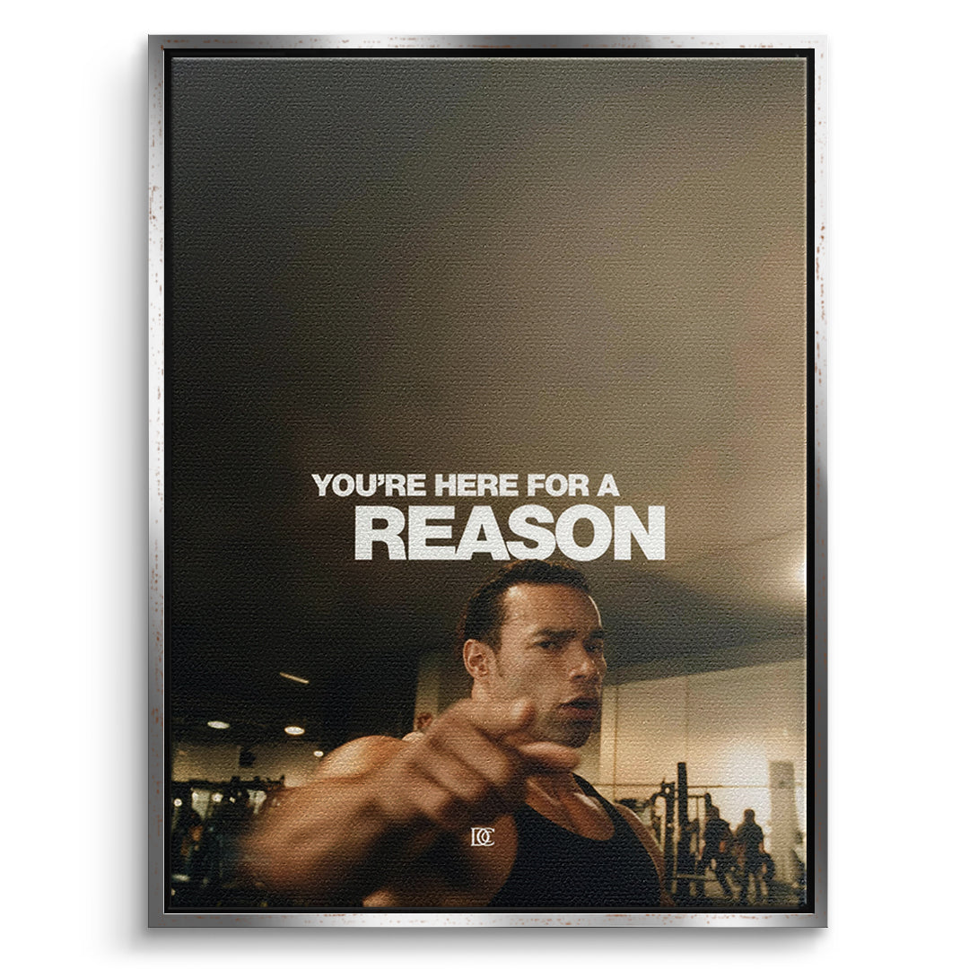 DOTCOMCANVAS Leinwandbild You're Here For A Reason im silbernen Premium-Rahmen