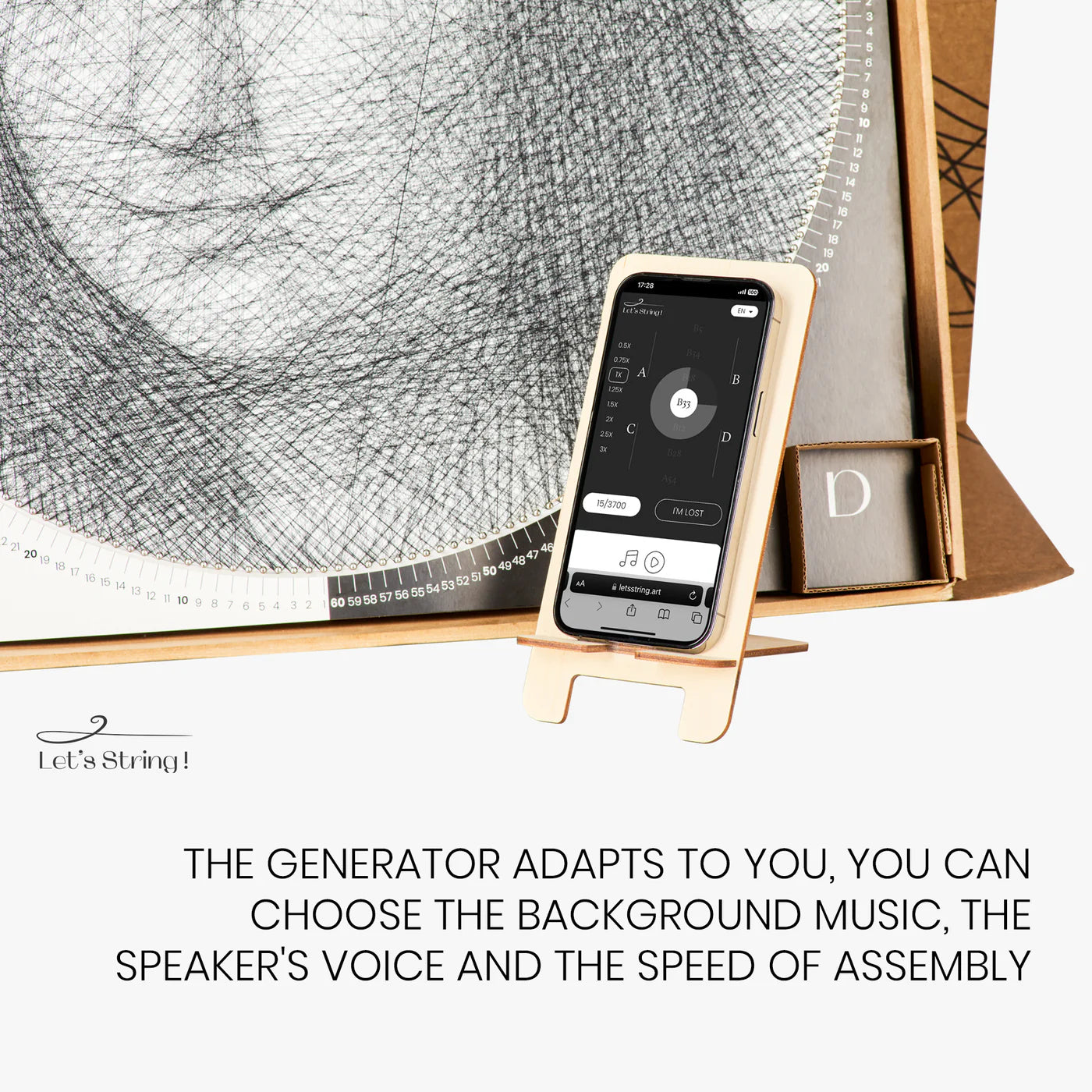 String Art DIY Kit: Artwork to create yourself with app instructions