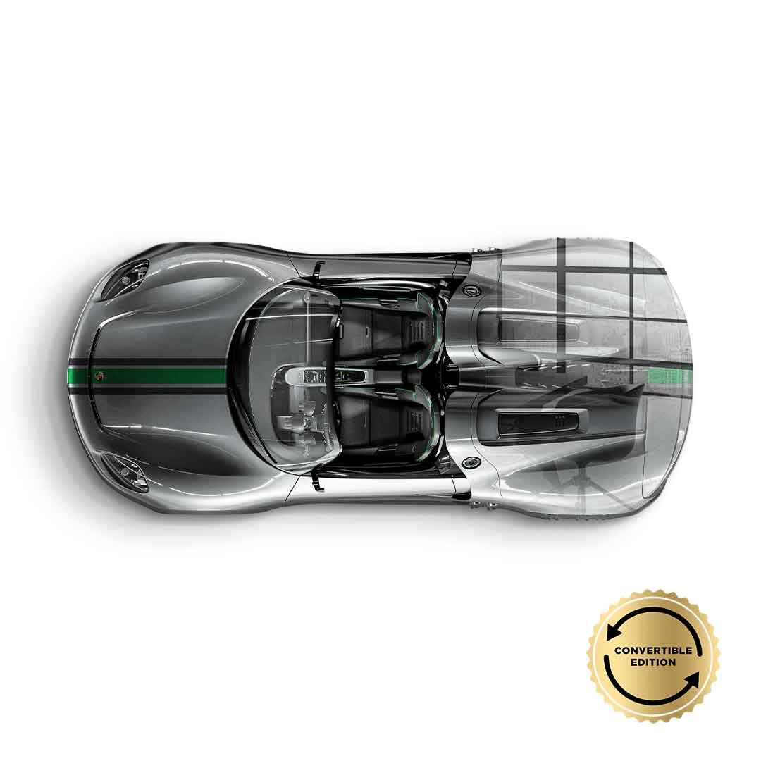 Wandskulptur Porsche 918 Spyder - Acrylglas