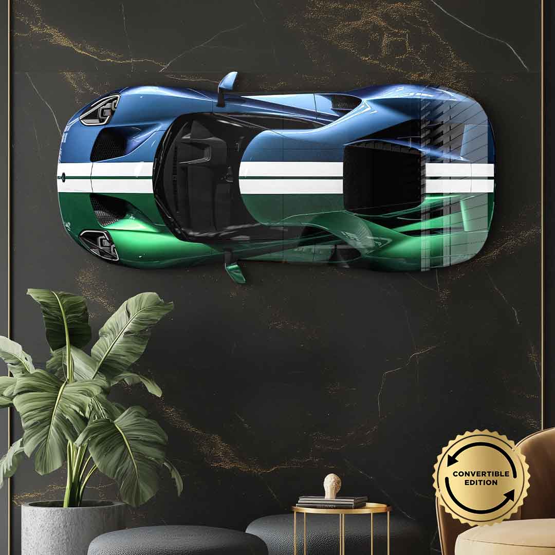 Rzeźba ścienna Ford GT - szkło akrylowe