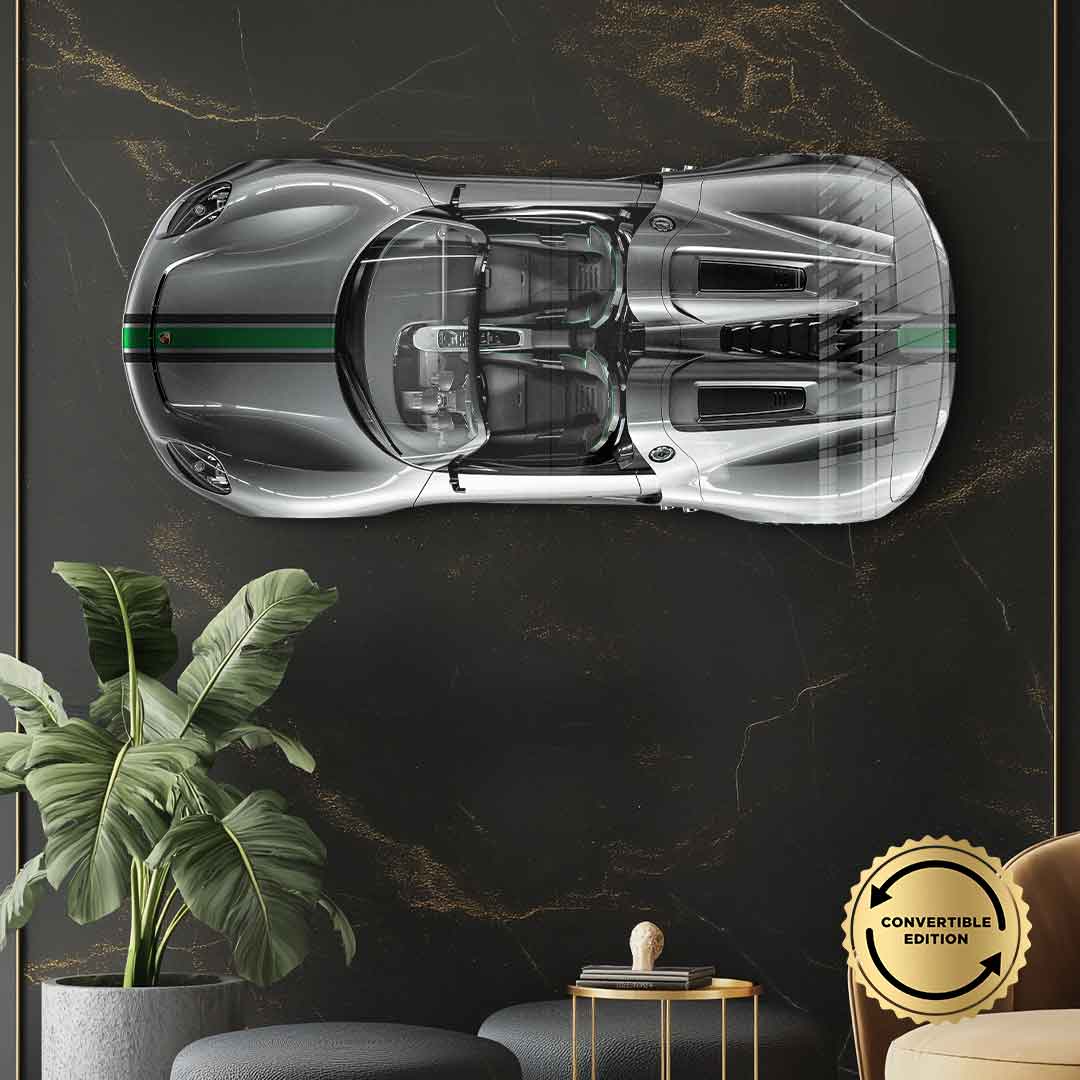 Wandskulptur Porsche 918 Spyder - Acrylglas