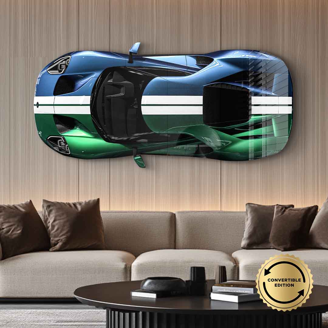 Rzeźba ścienna Ford GT - szkło akrylowe