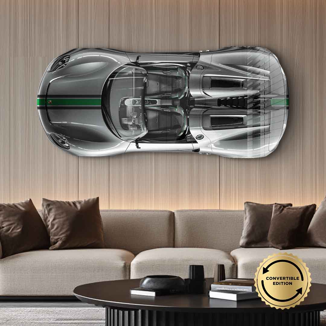 Wandskulptur Porsche 918 Spyder - Acrylglas