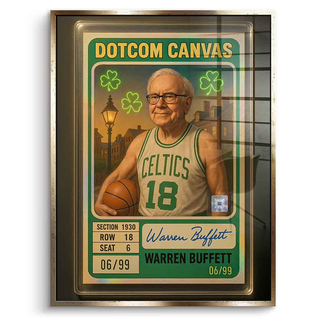 DOTCOMCANVAS Warren Buffett Basketball Card Acrylglas - 6