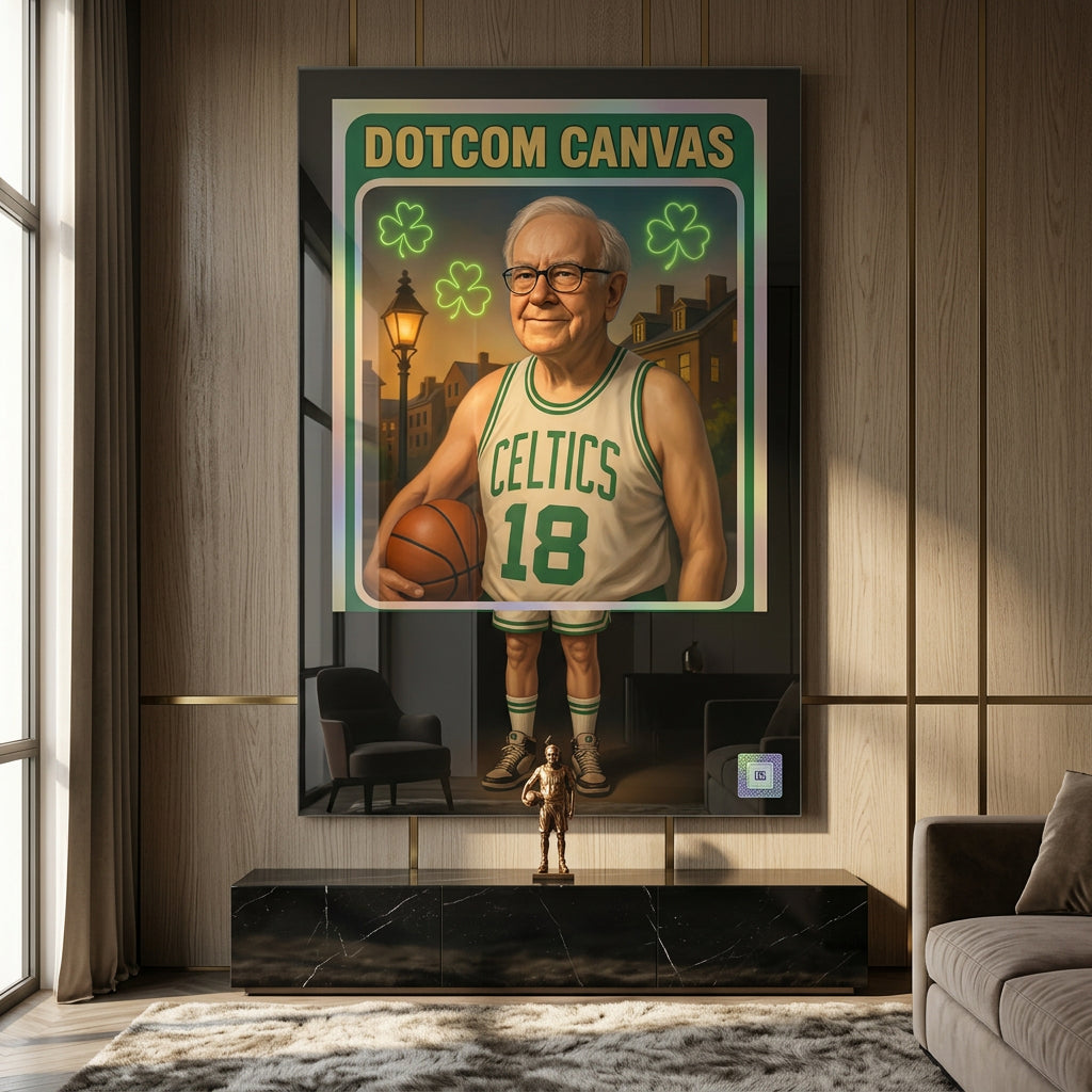 DOTCOMCANVAS Warren Buffett Basketball Card Acrylglas - Room