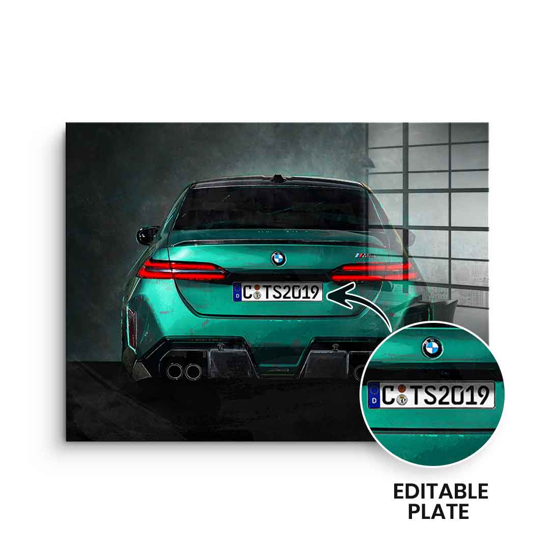 BMW M5 Backside - Acrylglas - Personalisierbar