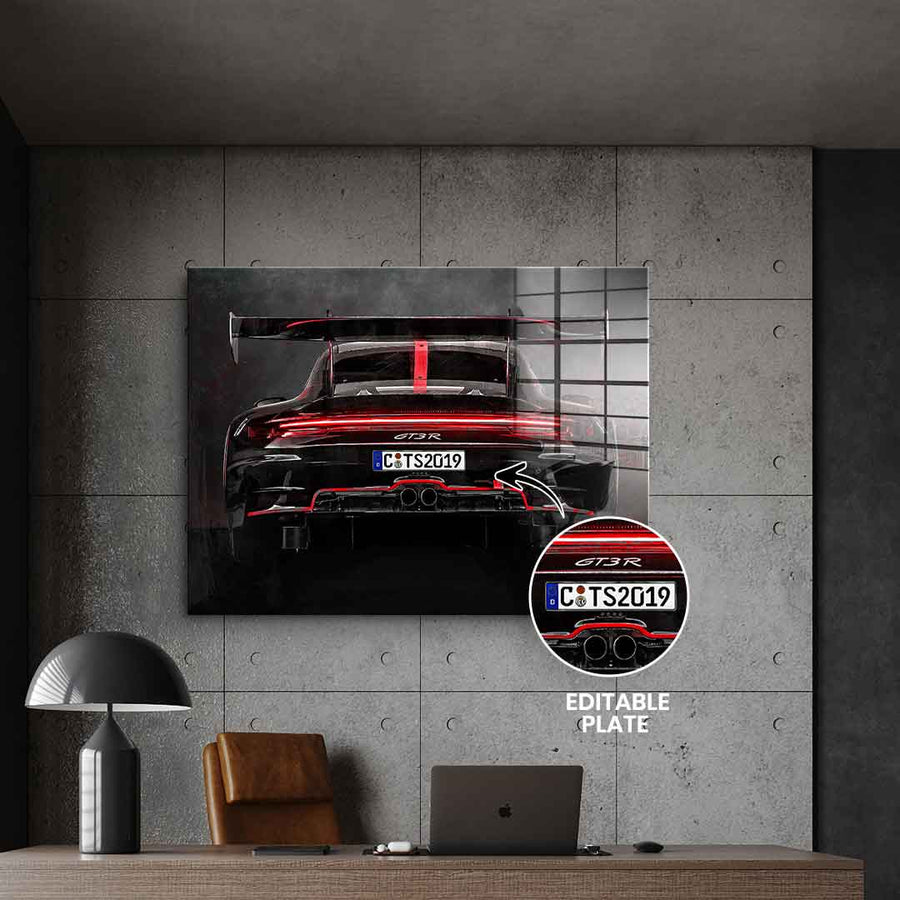 Tył Porsche — szkło akrylowe — możliwość personalizacji