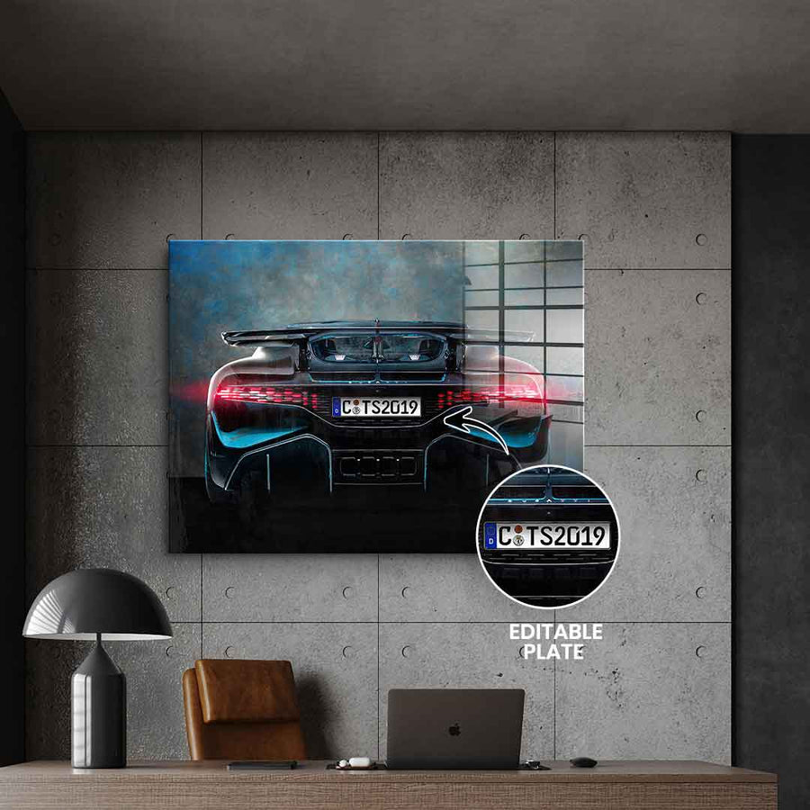 Bugatti Tył - Szkło akrylowe - Możliwość personalizacji