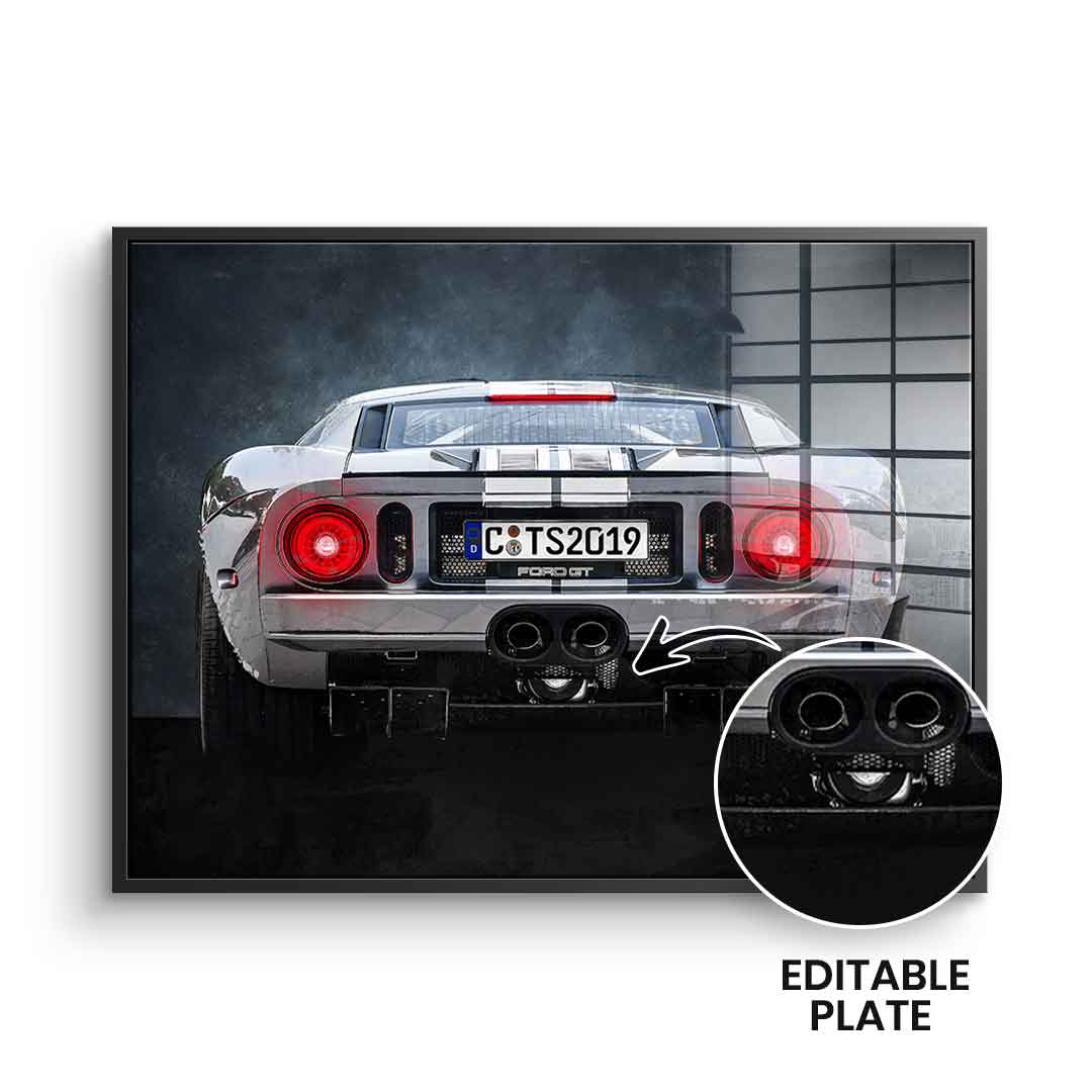 Ford GT Tył - Szkło akrylowe - Personalizowane