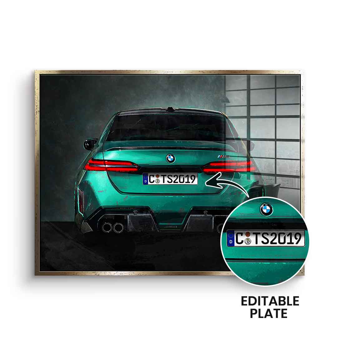 BMW M5 Backside - Acrylglas - Personalisierbar