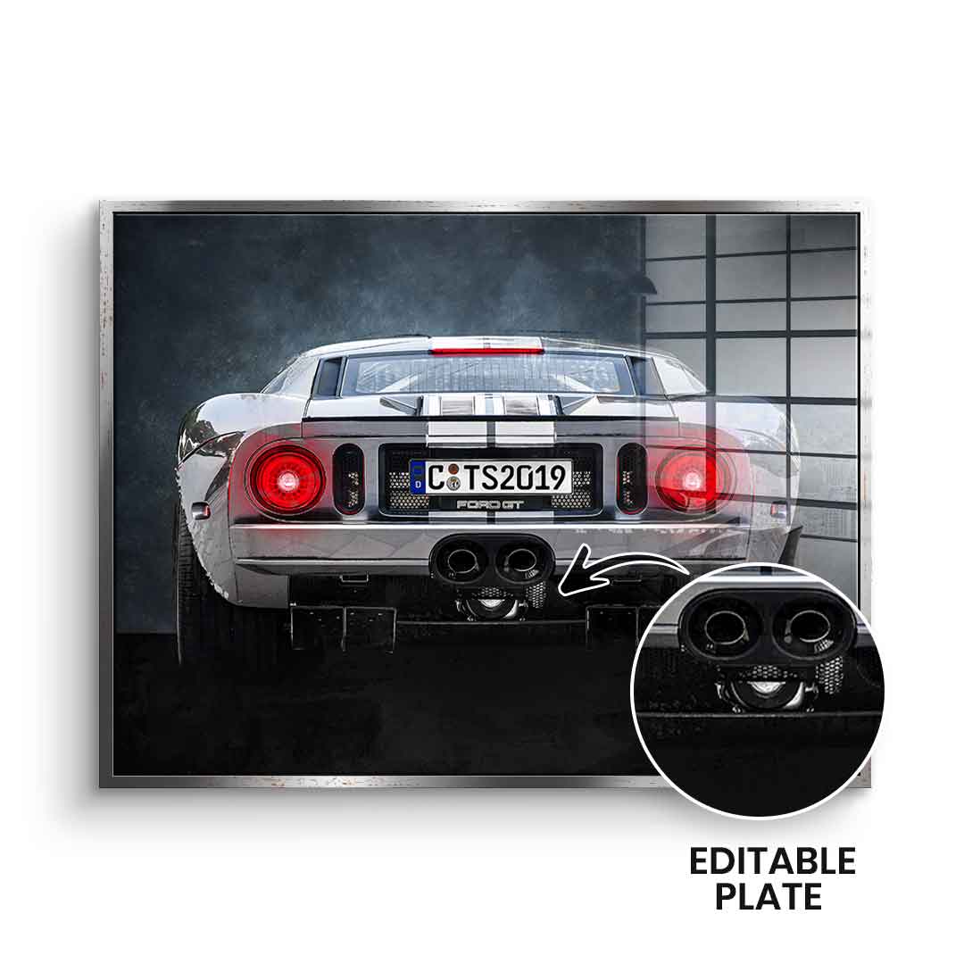 Ford GT Tył - Szkło akrylowe - Personalizowane