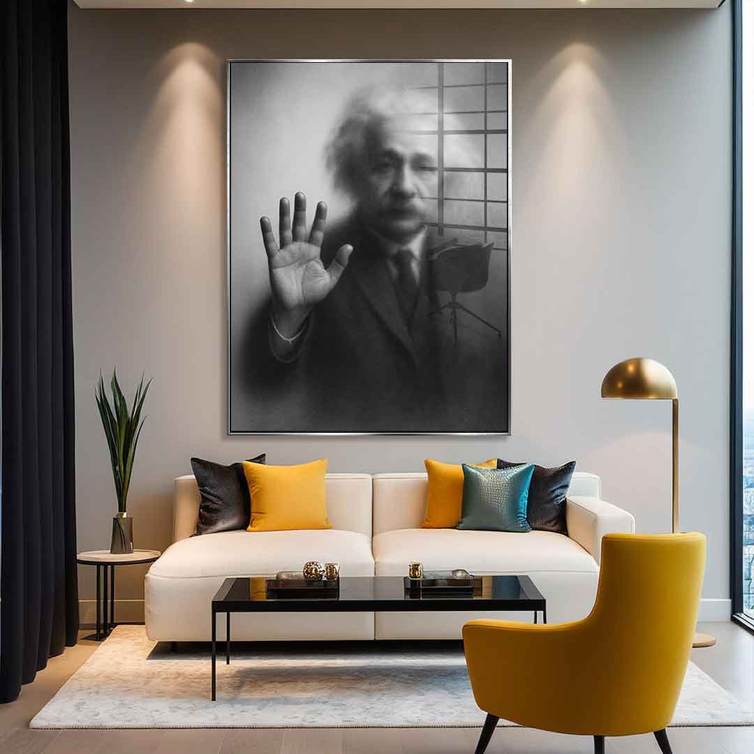Sylwetka Einsteina – szkło akrylowe