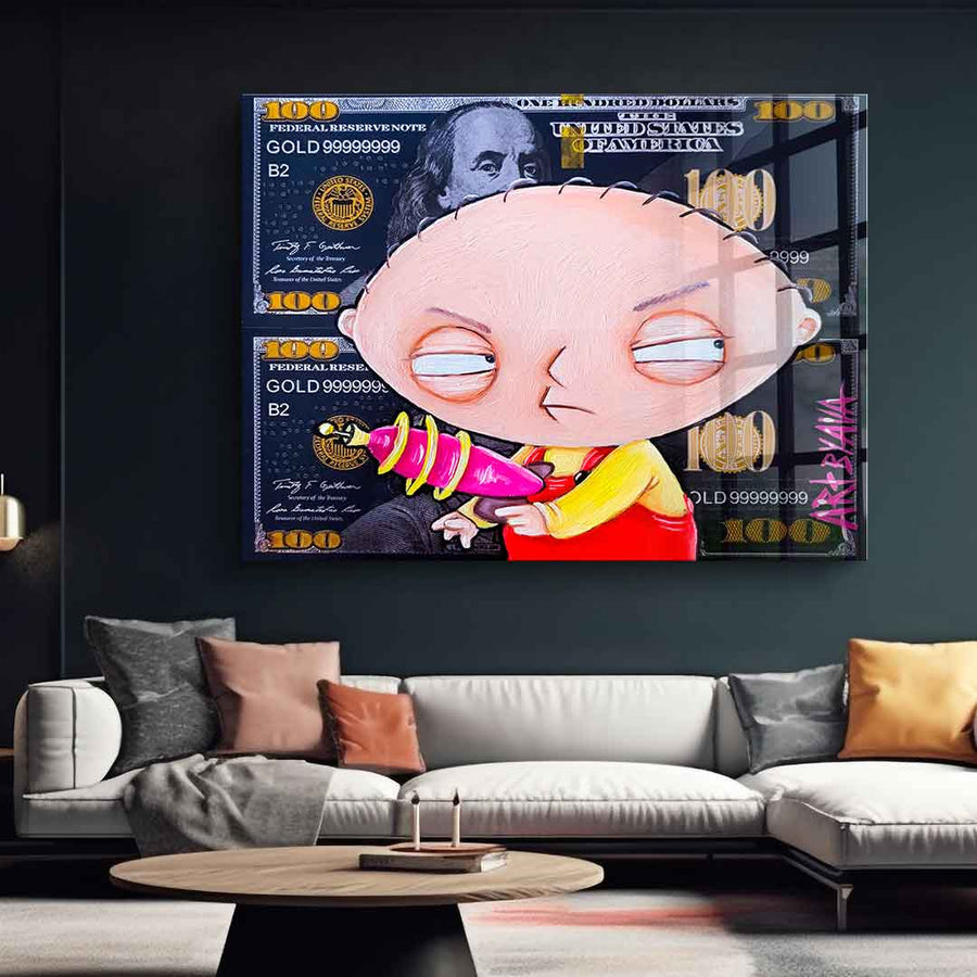 Wściekły Stewie - Szkło akrylowe