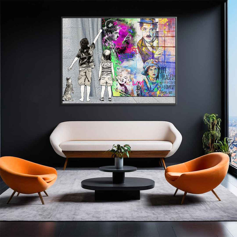 Banksy Curtain - Acrylic glass