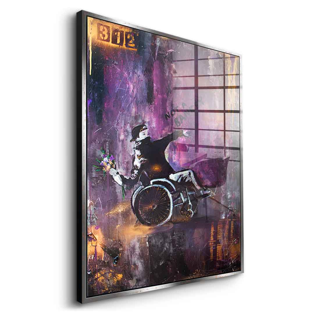 Banksy Wheelchair - Acrylglas