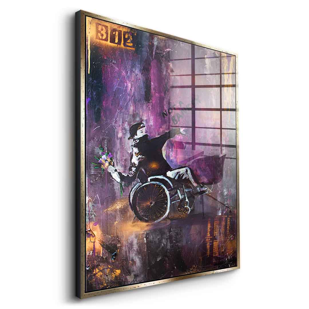 Banksy Wheelchair - Acrylglas