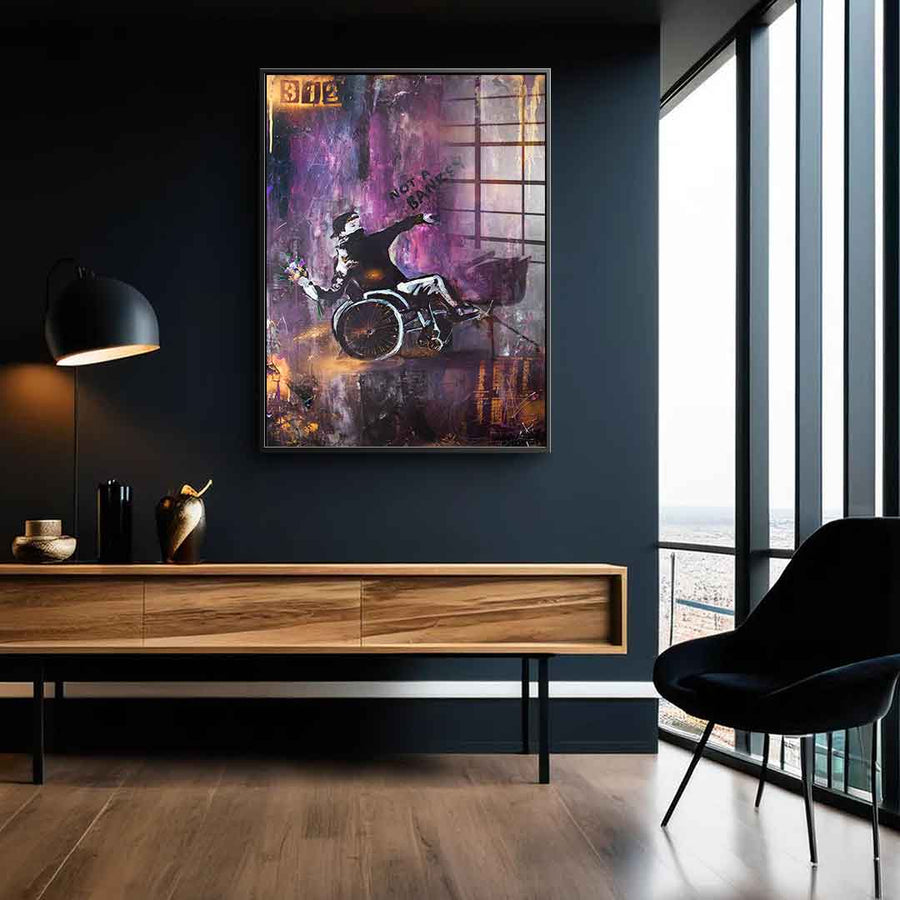 Banksy Wheelchair - Acrylic glass