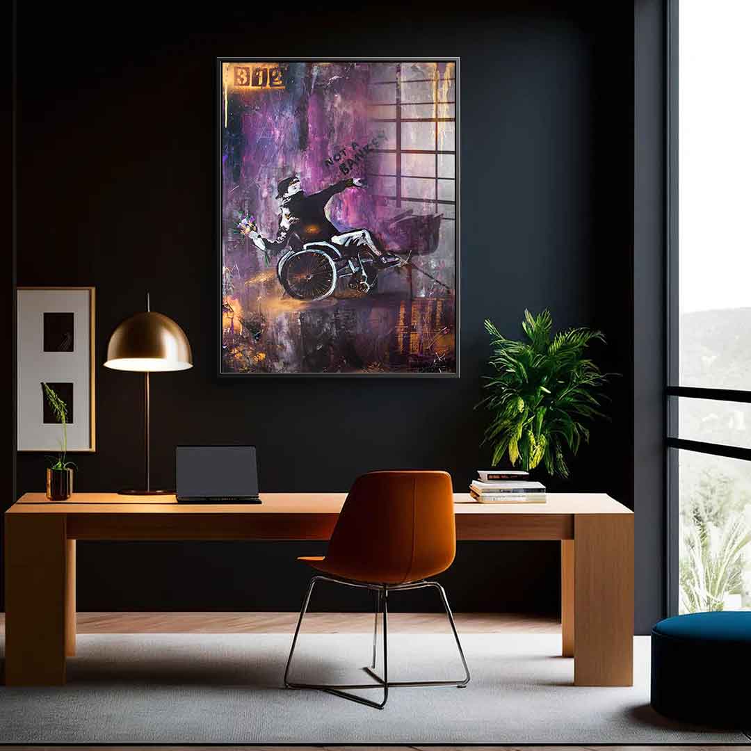 Banksy Wheelchair - Acrylglas