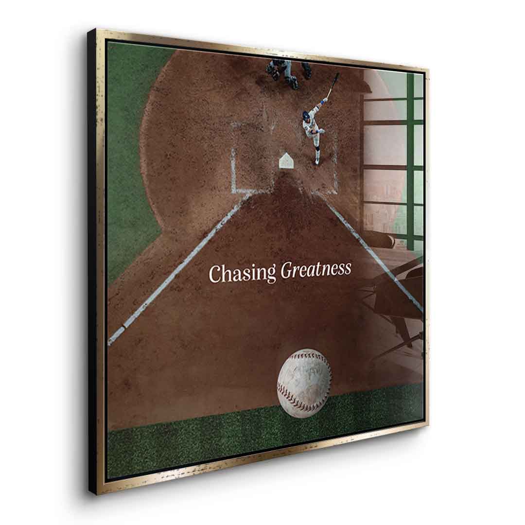Chasing Greatness #Baseball - Square Edition - Acrylic Glass Print
