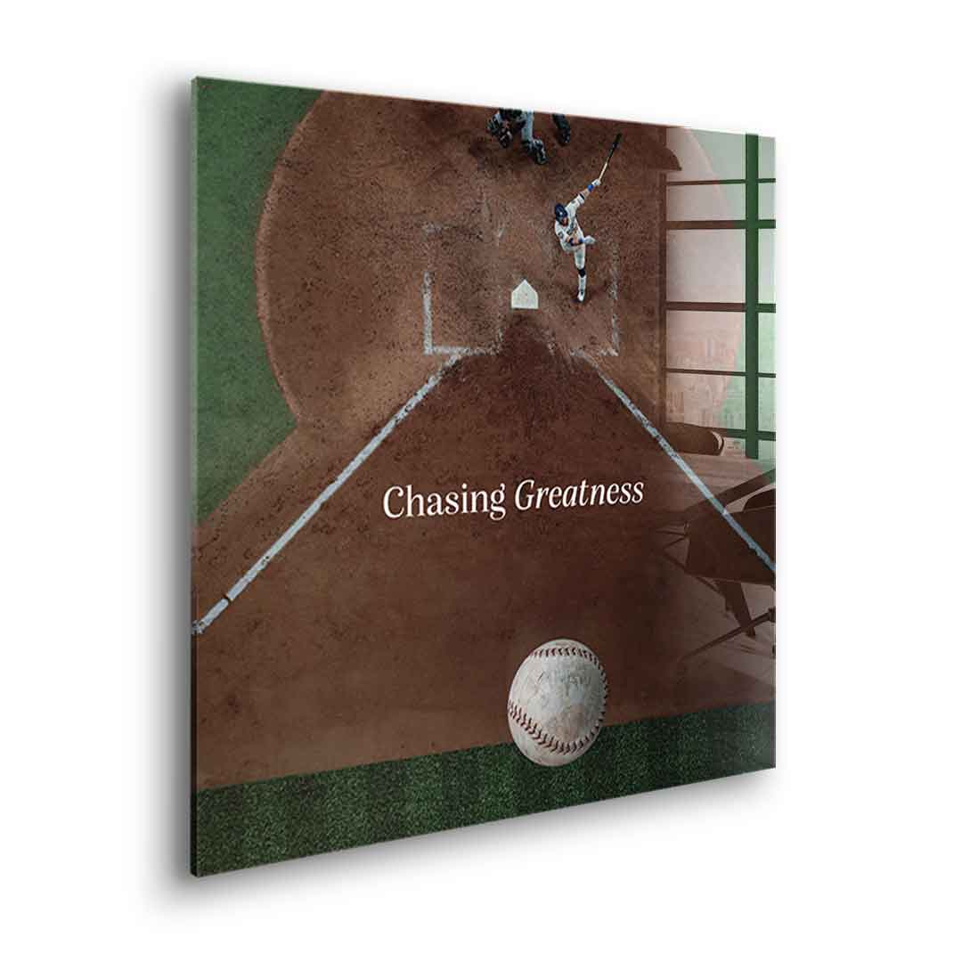 Chasing Greatness #Baseball - Square Edition - Acrylic Glass Print