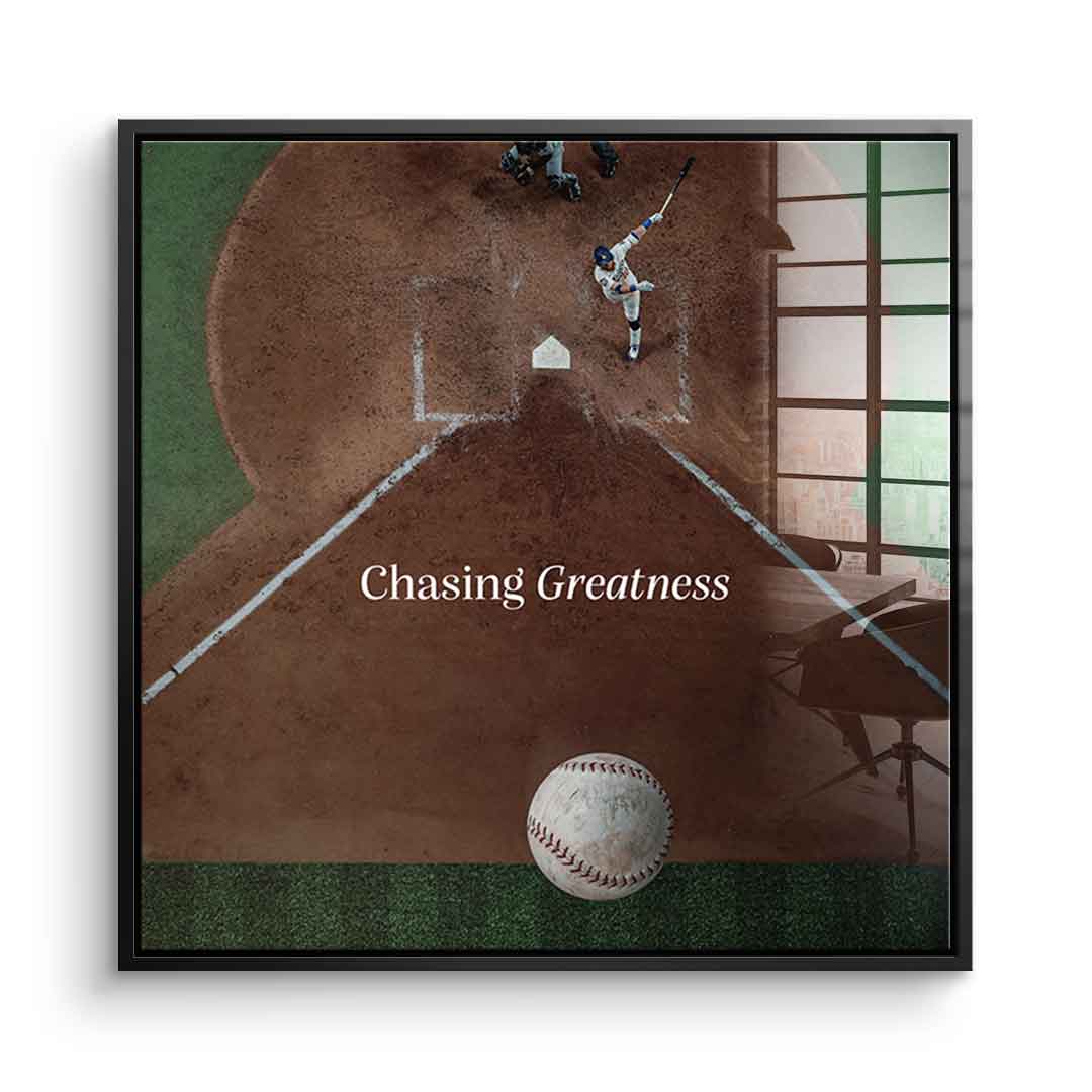 Chasing Greatness #Baseball - Square Edition - Acrylic Glass Print
