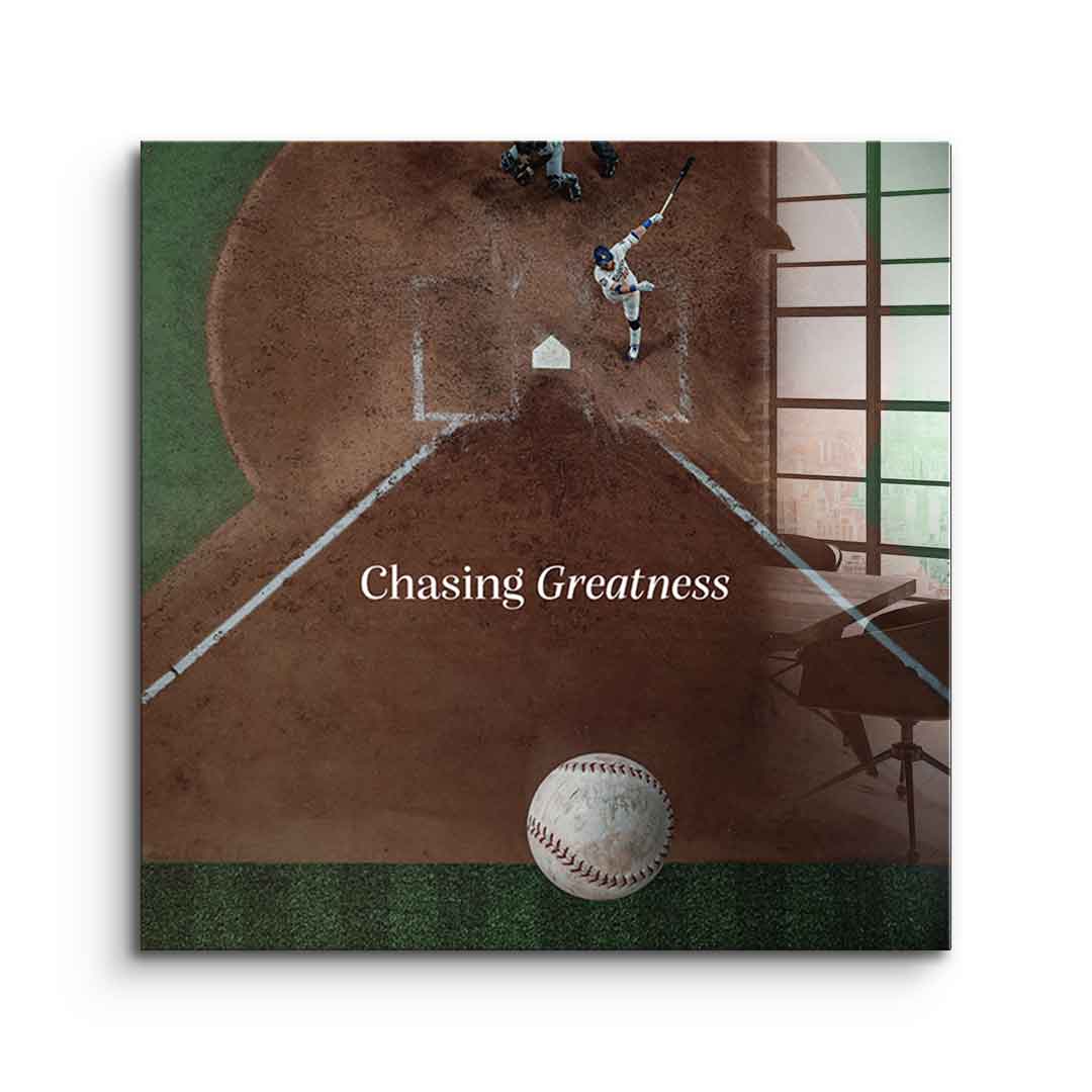 Chasing Greatness #Baseball - Square Edition - Acrylic Glass Print