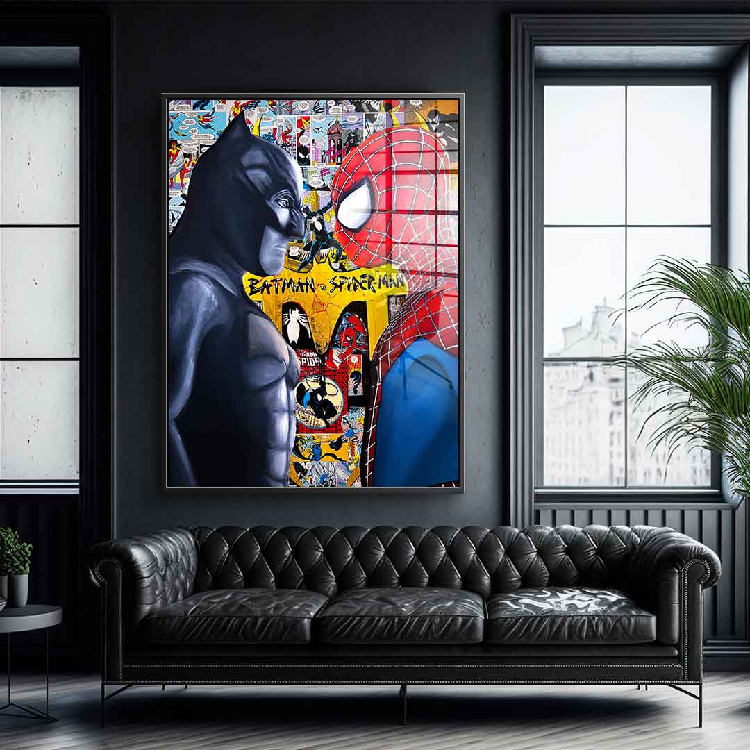 Night Fighter vs. Spider Warrior - Acrylic Glass