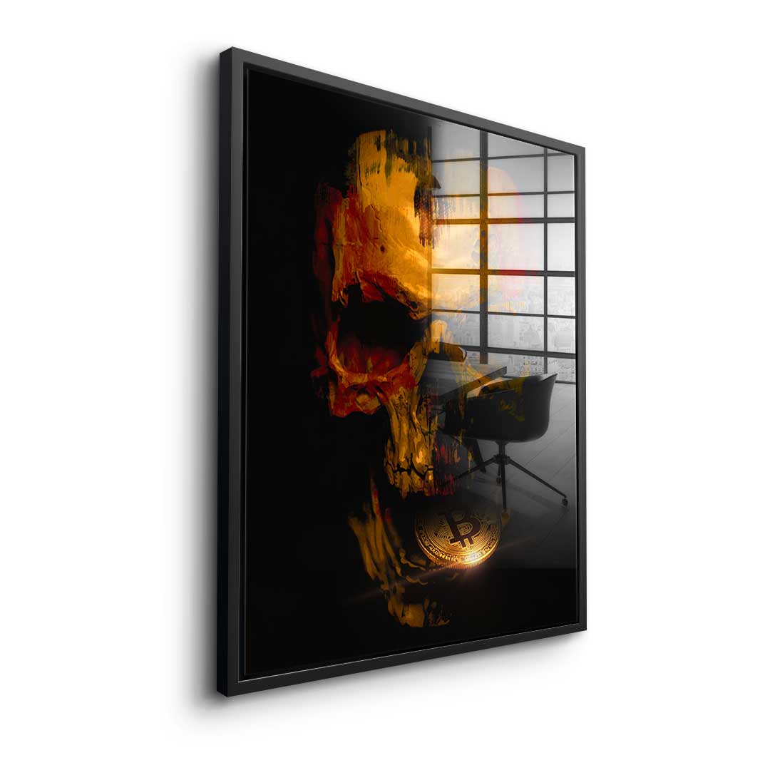 Bitcoin Skull - Acrylglas