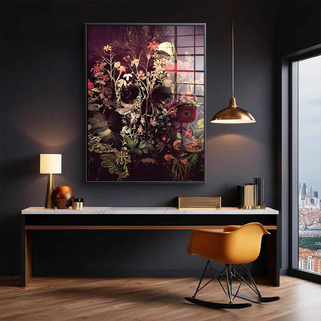 Bloom Skull - Acrylic glass
