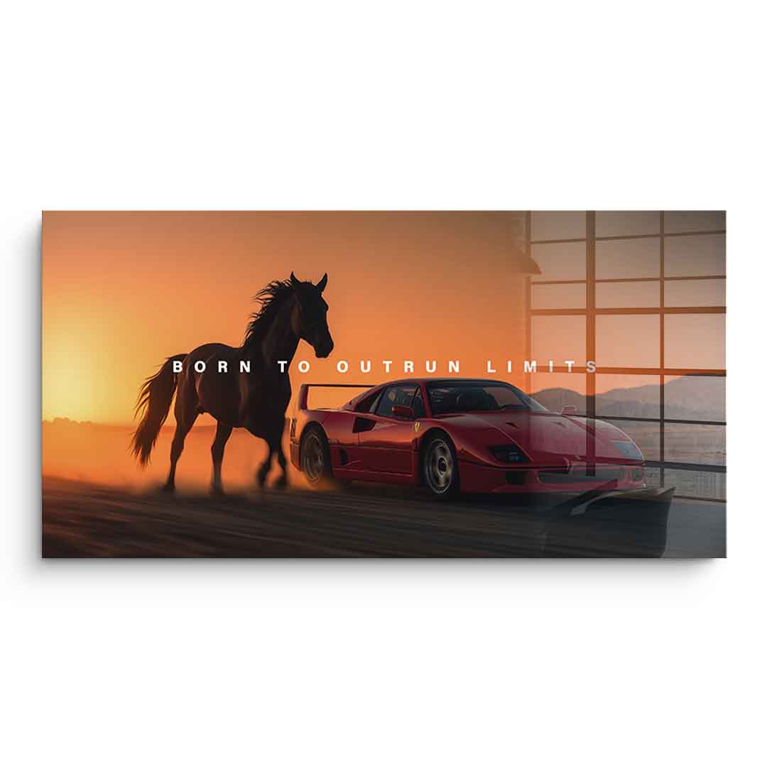 Born to Outrun Limits - Acrylglas