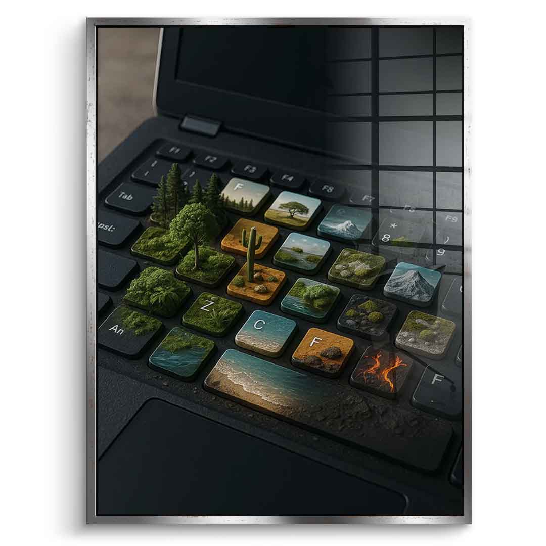 Cyber ​​symbiosis - Acrylic glass