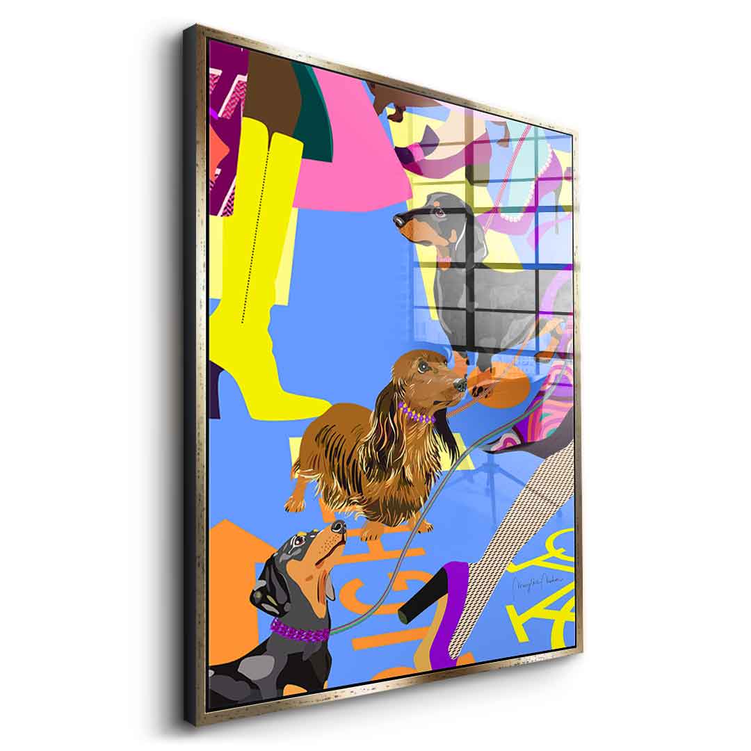 Dachshund Fashion - Acrylglas