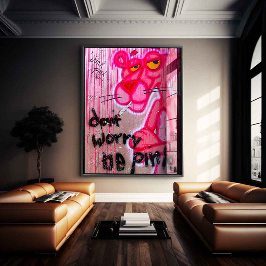 Dont Worry Be Pink - Szkło akrylowe