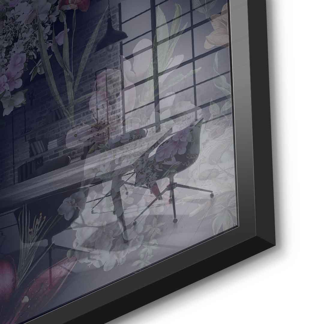 Flowers Skull - Acrylglas