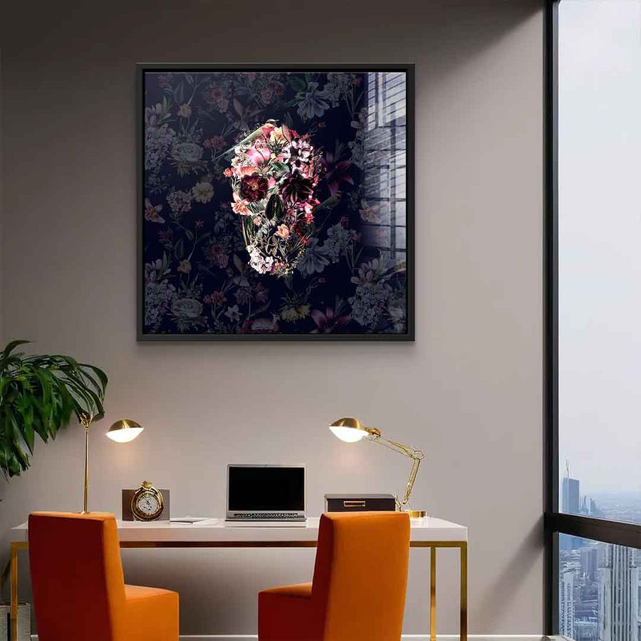 Flowers Skull - Akryl