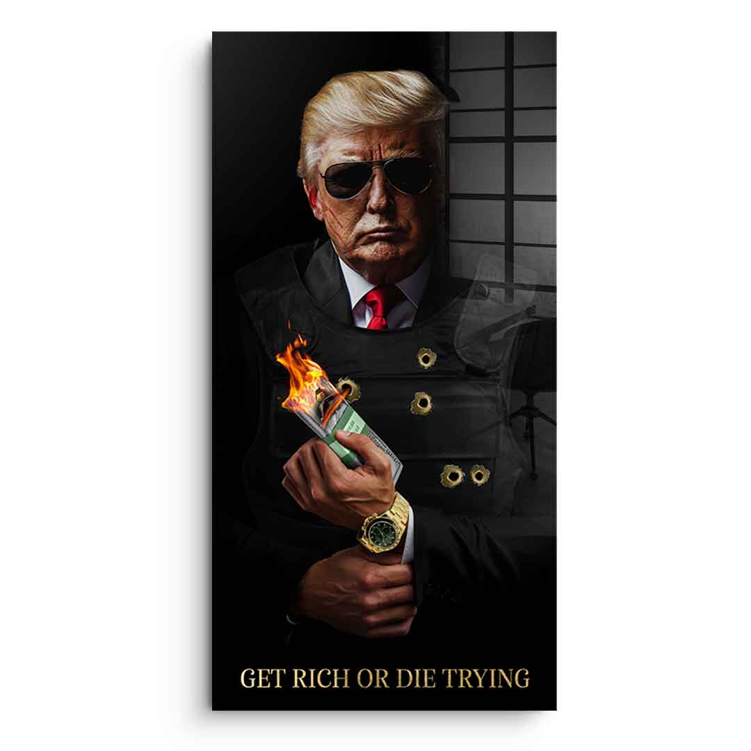 Zbić fortunę albo zginąć próbując #Trump - Szkło akrylowe