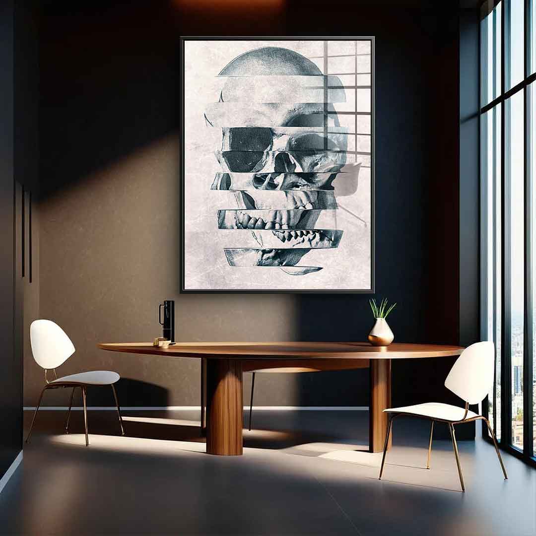 Glitch Skull - Acrylglas