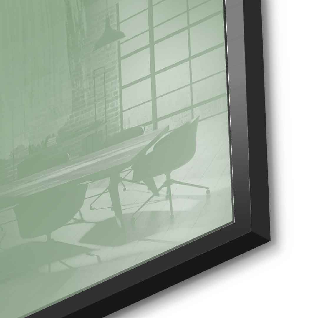 Green Flower Head - Acrylic glass