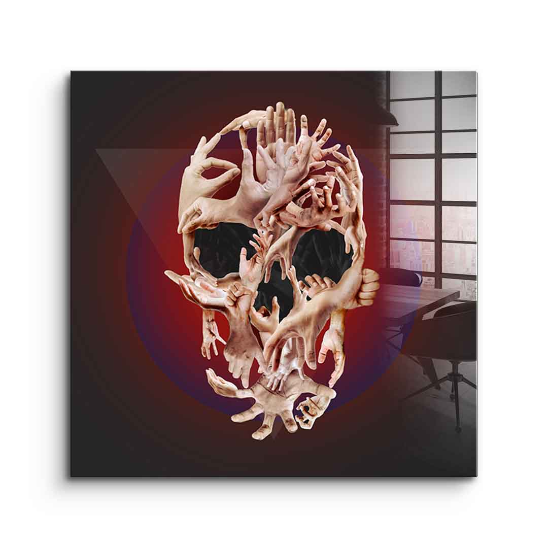 Ręce Czaszka – Szkło akrylowe