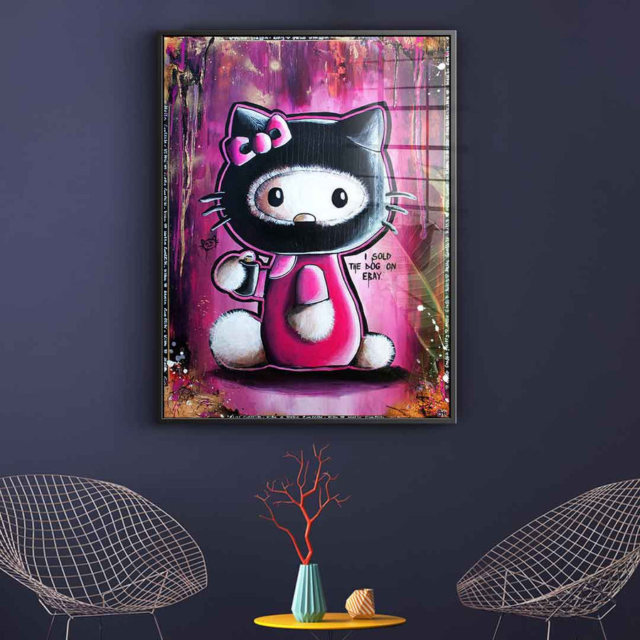 Cześć Graffiti Kitty – szkło akrylowe