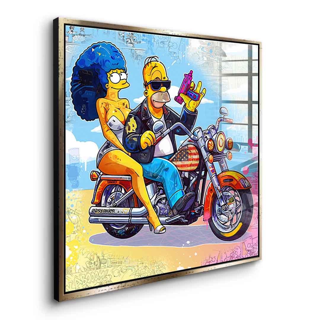Homer i Marge - szkło akrylowe