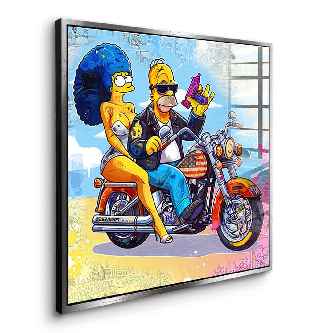 Homer i Marge - szkło akrylowe