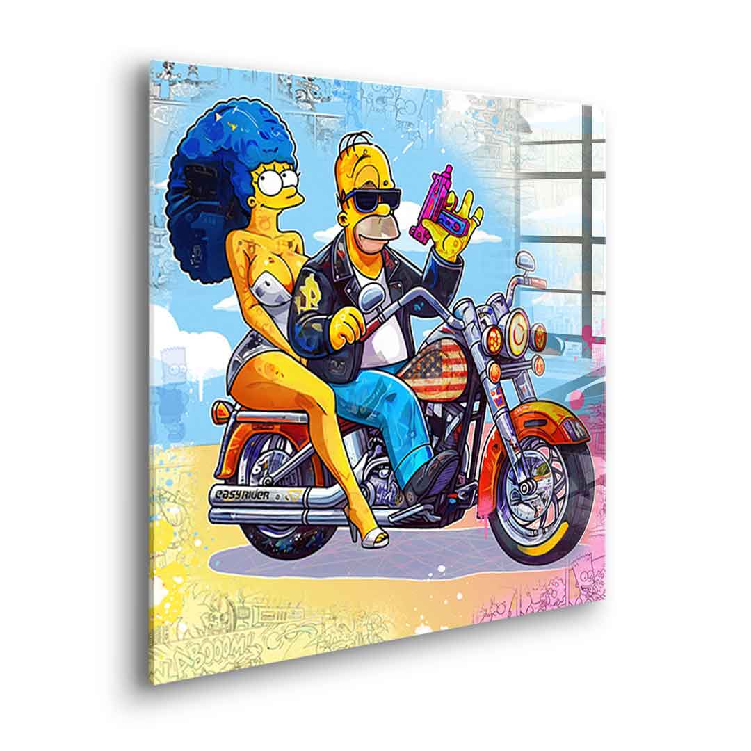 Homer i Marge - szkło akrylowe