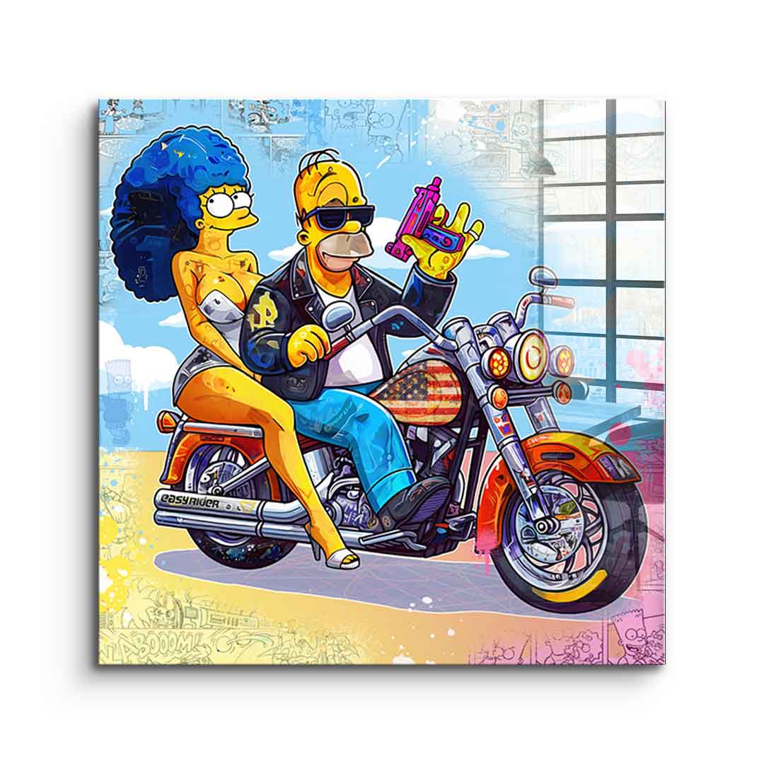 Homer i Marge - szkło akrylowe