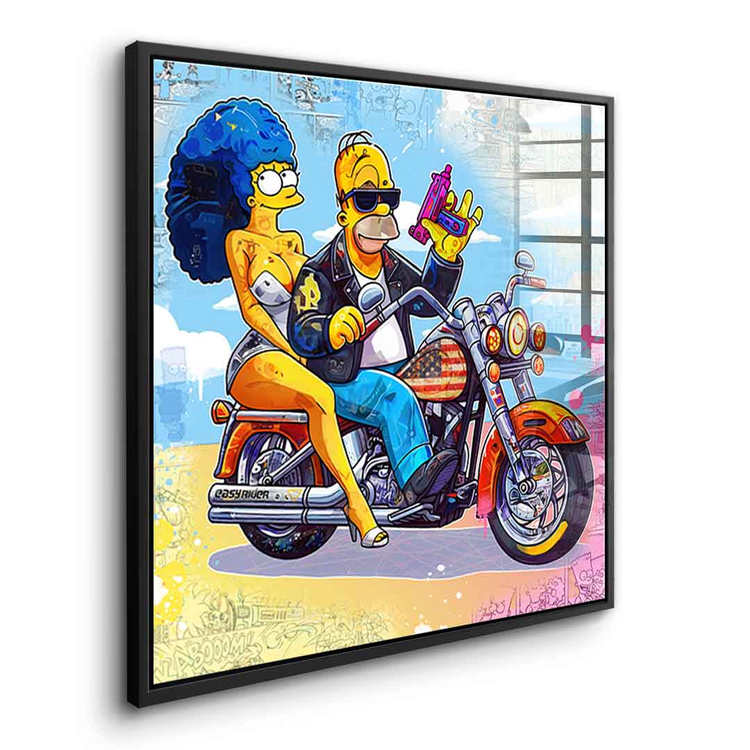 Homer i Marge - szkło akrylowe