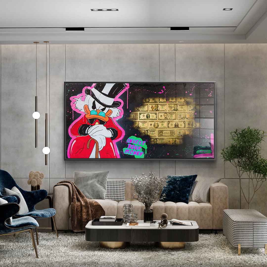 Invest your money - acrylic glass